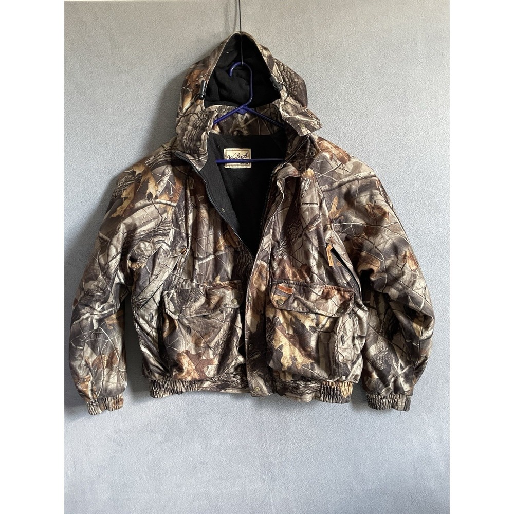 Woolrich Camo Hunting Jacket Coat Men's Size M Realtree Vintage Quilted Lining